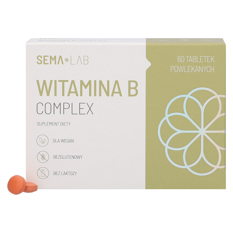 SEMA Lab Vitamine B-complex, 60 filmomhulde tabletten