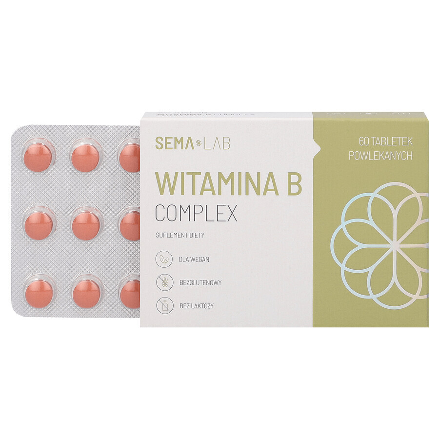 SEMA Lab Vitamine B-complex, 60 filmomhulde tabletten