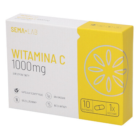 SEMA Lab Vitamina C 1000 mg, 10 capsule di cellulosa