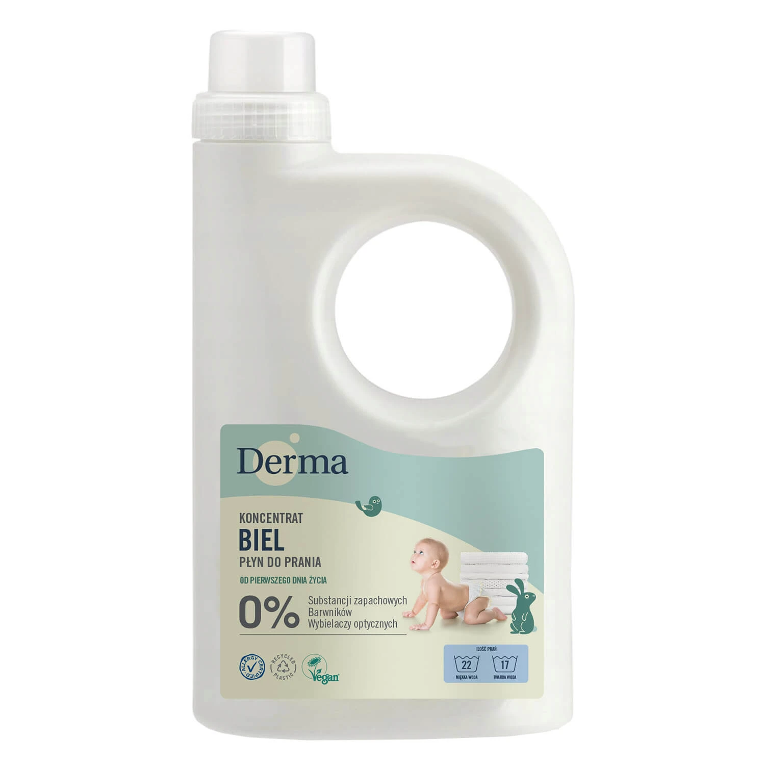 Derma, wasmiddel voor kinderkleding, concentraat, wit, vanaf de eerste levensdag, 945 ml