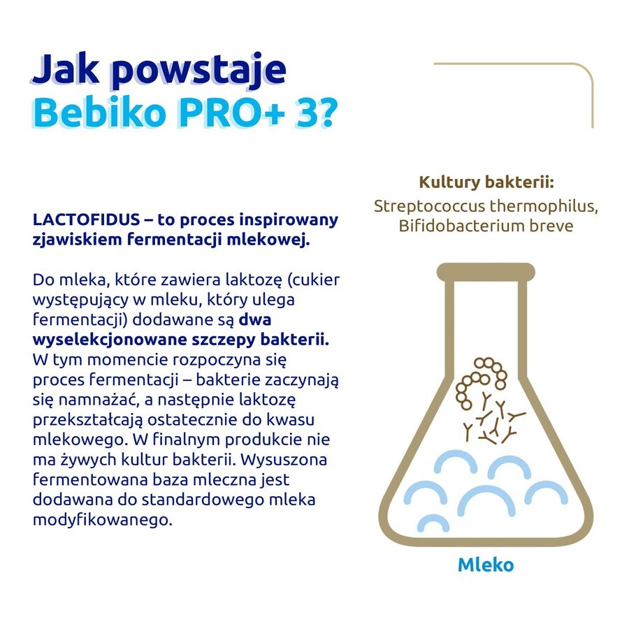 Bebiko Pro+ 3 Nutriflor Pro+, aangepaste melk, ouder dan 1 jaar, 700 g