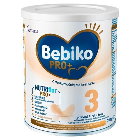 Bebiko Pro+ 3 Nutriflor Pro+, aangepaste melk, ouder dan 1 jaar, 700 g