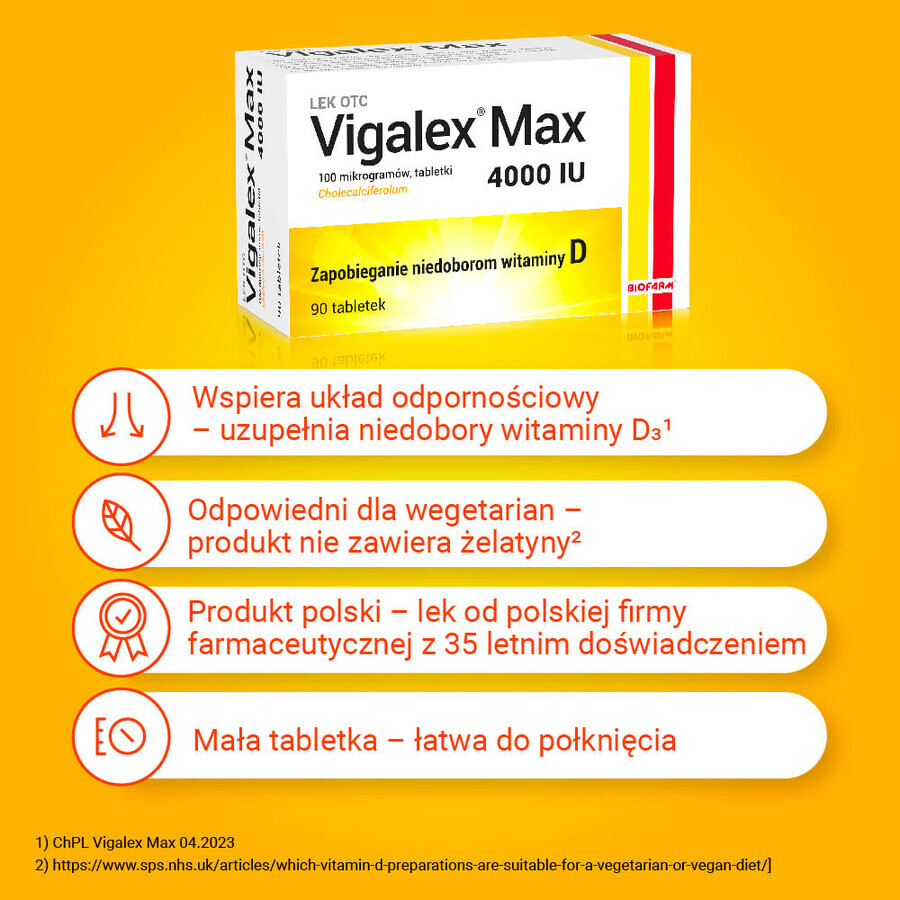 Vigalex Max 4000 IU, 90 tablets