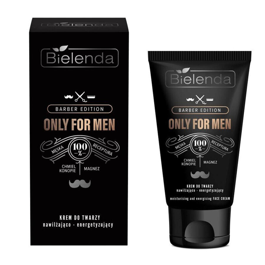 Bielenda Only For Men Barber Edition, crème hydratante et énergisante, 50 ml