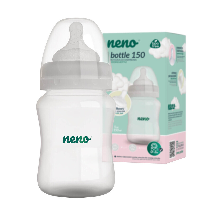 Biberon Neno, biberon anti-colic cu tetină, de la naștere, 150 ml