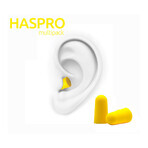 Haspro Multi, tappi per orecchie, giallo, 20 pezzi