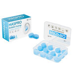 Haspro Molded Ear Plugs, Blue, 12 Count