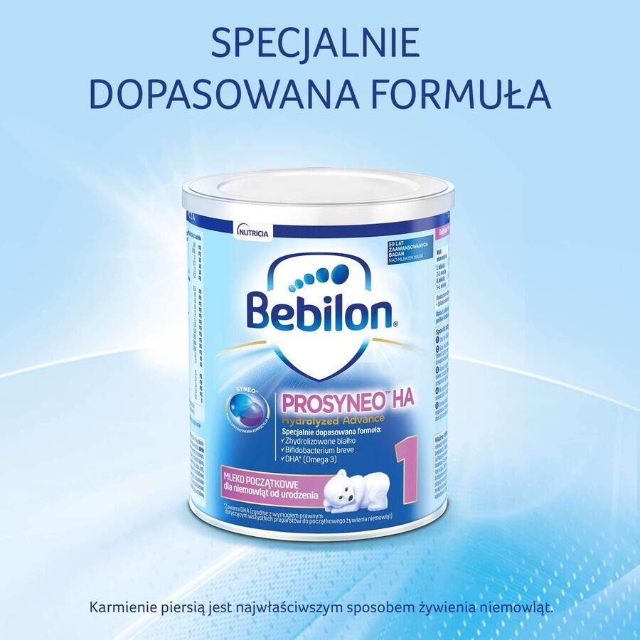 Bebilon Prosyneo HA Gehydrolyseerd Advance 1, zuigelingenmelk, vanaf de geboorte, 400 g