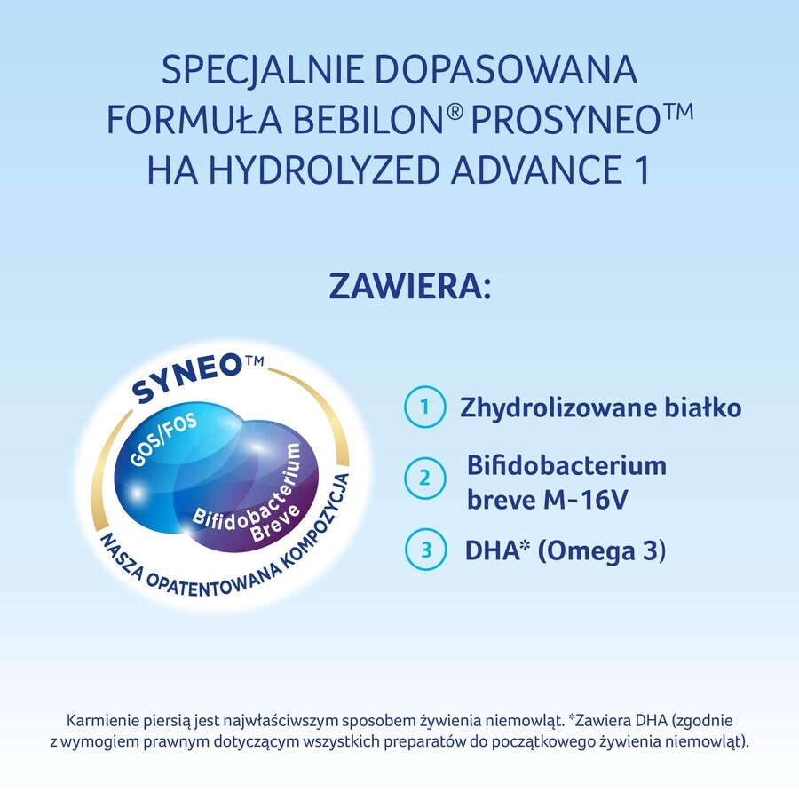 Bebilon Prosyneo HA Gehydrolyseerd Advance 1, zuigelingenmelk, vanaf de geboorte, 400 g