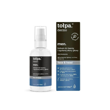 Tolpa Dermo Men Face &amp; Head, loțiune pentru față și scalp ras, 75 ml