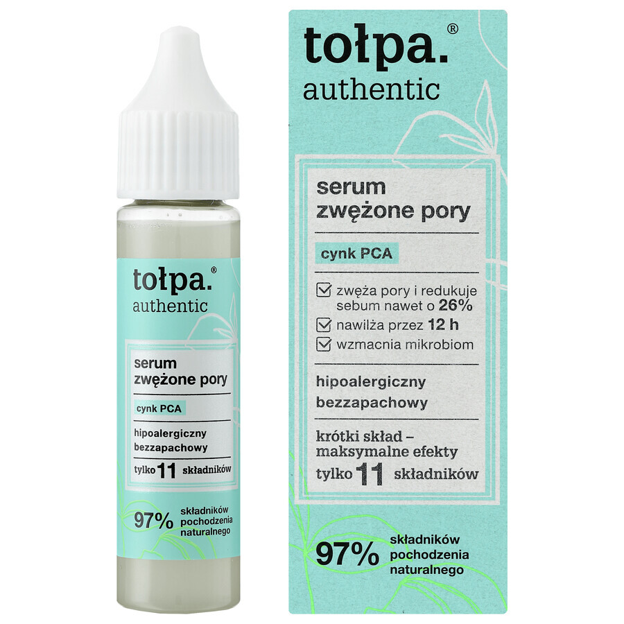 Tolpa Authentic, poriënvernauwend serum, zink PCA, 20 ml