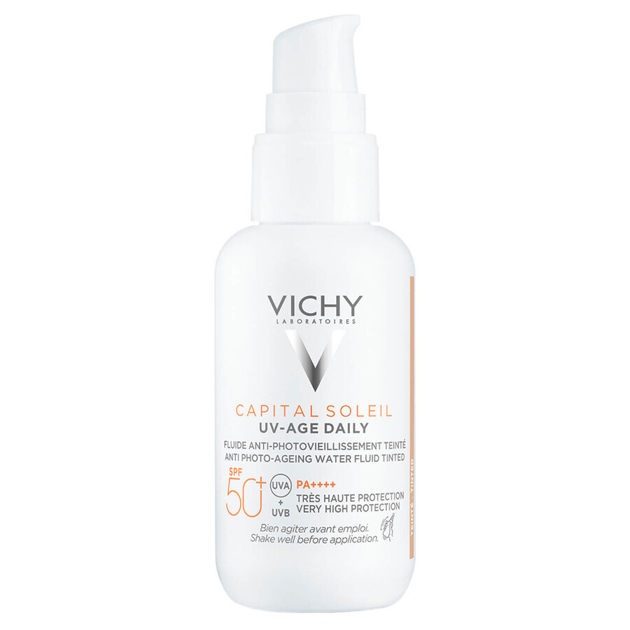 Vichy Capital Soleil UV-Age Daily, fluido colorante anti-foto-invecchiamento, SPF 50+, 40 ml 