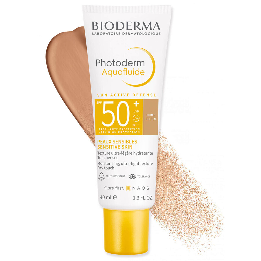 Bioderma Photoderm Aquafluide, ultralichte fluid voor gevoelige huid, donkere tint, SPF 50+, 40 ml