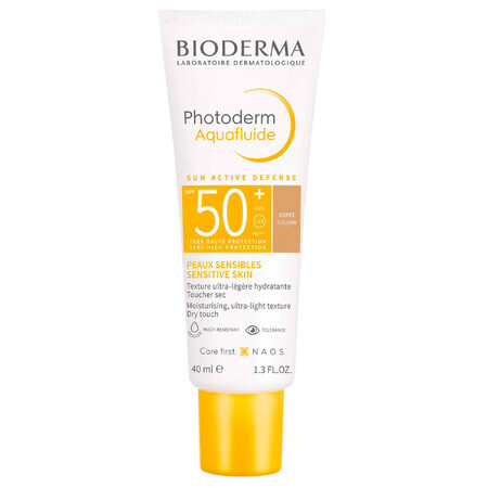 Bioderma Photoderm Aquafluide, ultralichte fluid voor gevoelige huid, donkere tint, SPF 50+, 40 ml