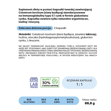 Osavi Vitaal Colostrum Immuno 800 mg, 120 capsules