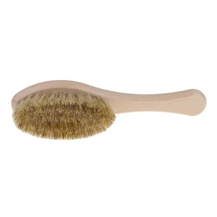 Bocioland, cepillo para el cabello de madera, de cerdas naturales, elipse, 1 pieza