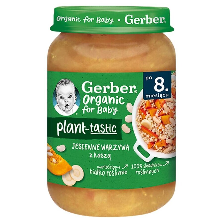 Gerber Organic Plant-Tastic, legume de toamnă cu terci, după 8 luni, 190 g