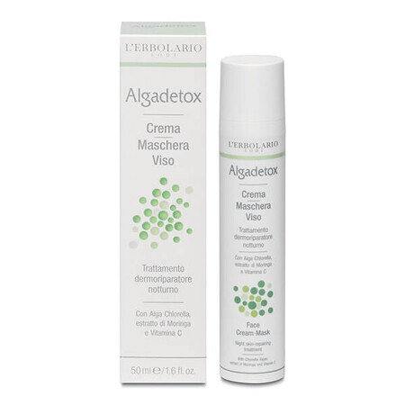 L'Erbolario Algadetox, crema-maschera rigenerante per la notte, 50 ml