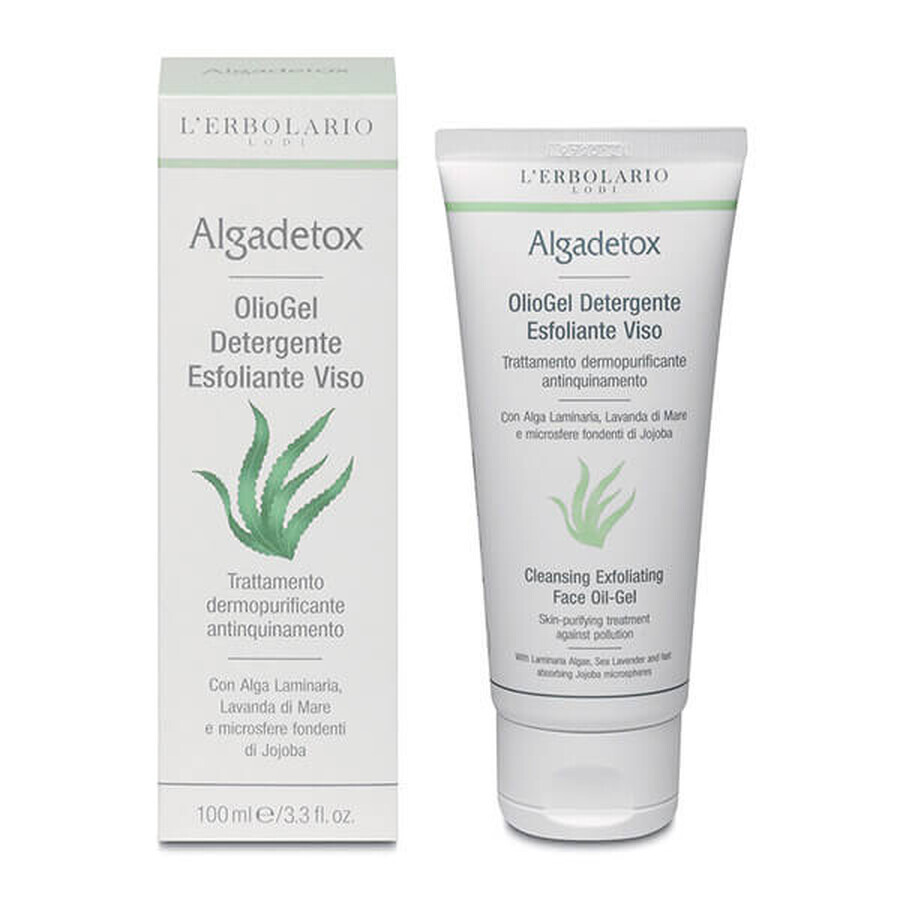 L'Erbolario Algadetox, ulei exfoliant în gel de spălare a feței, 100 ml