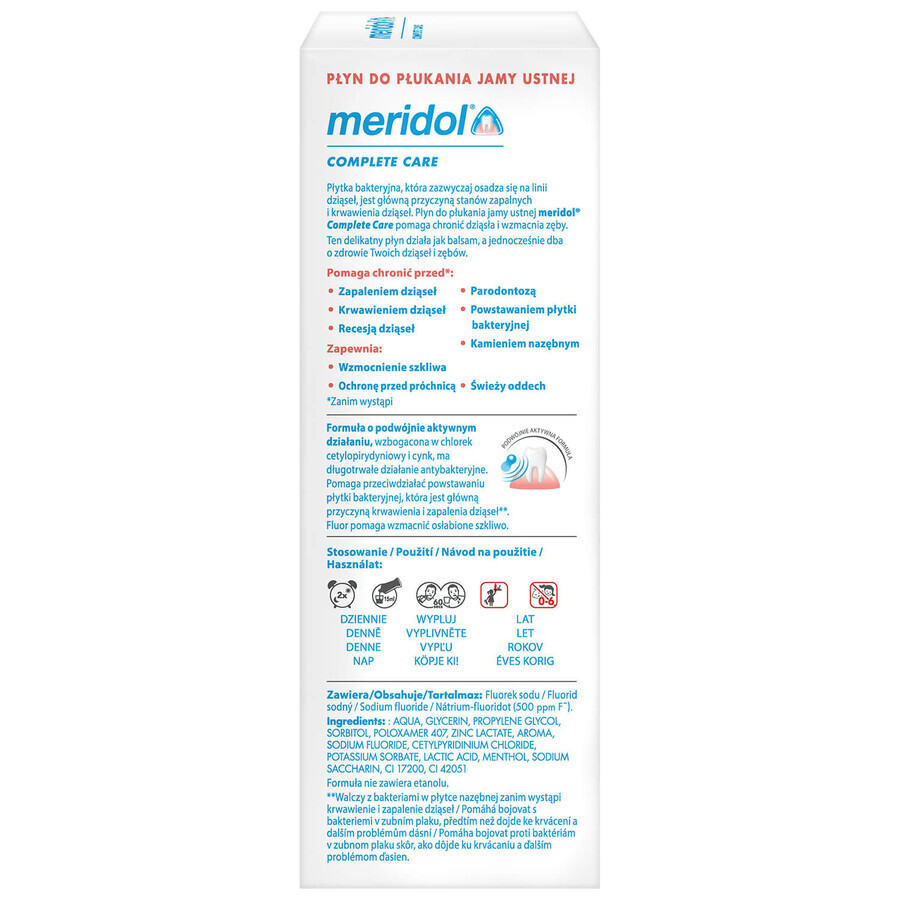 Meridol Complete Care, mouthwash, alcohol-free, 400 ml