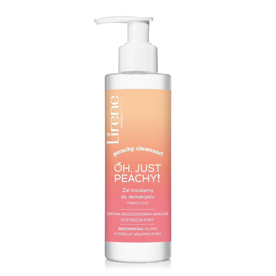 Lirene Oh Just Peachy, mizellares Gel zum Entfernen von Make-up für Gesicht und Augen, 145 ml