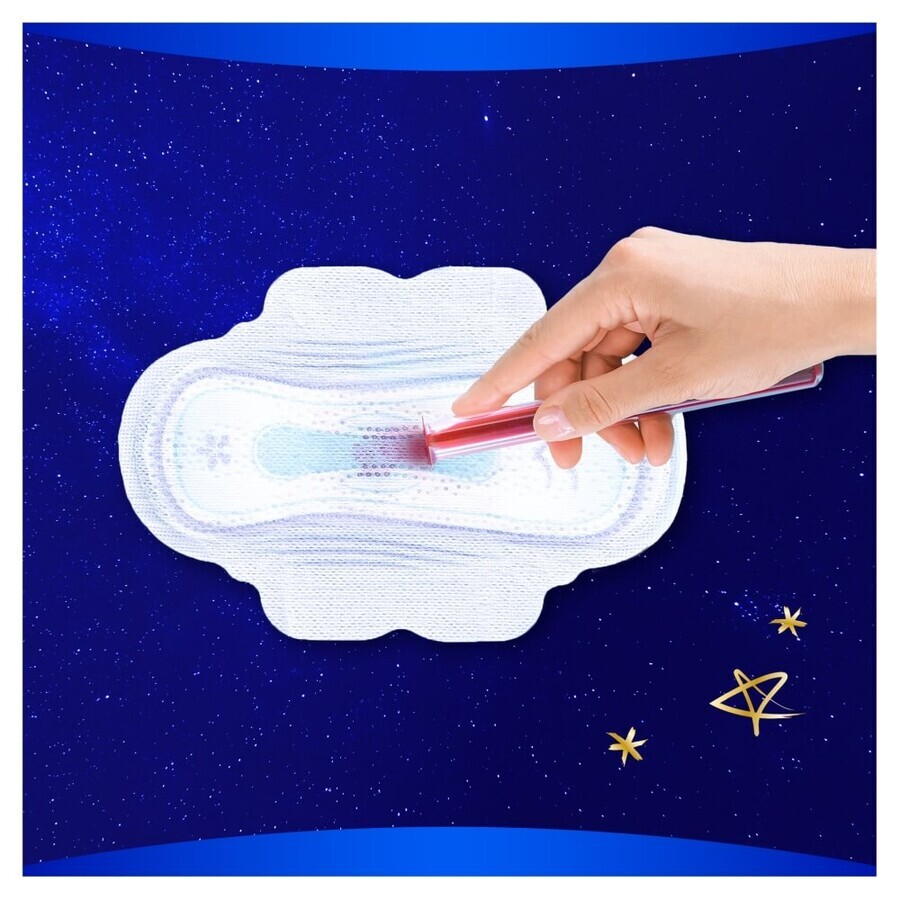 Always Ultra Secure Night Sanitary Napkins with Wings, Size 4, 6 pcs