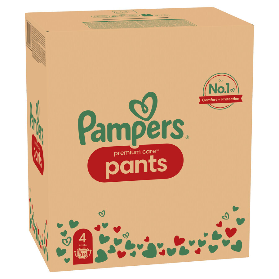 Pampers Premium Care Pants, Windeln, Größe 4, 9-15 kg, 114 Stück