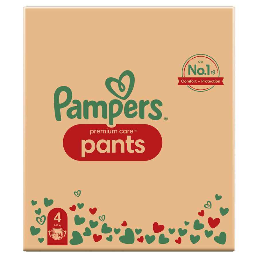 Pampers Premium Care Pants, Windeln, Größe 4, 9-15 kg, 114 Stück