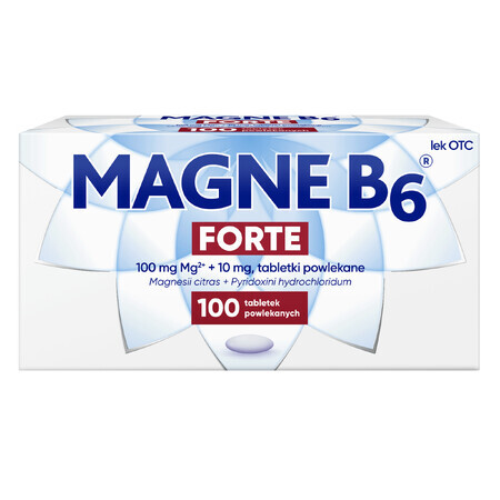 Magne B6 Forte 100 mg + 10 mg, 100 film-coated tablets