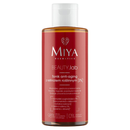 Miya BEAUTY.lab, anti-aging tonic with vegetable retinol 2%, 150 ml