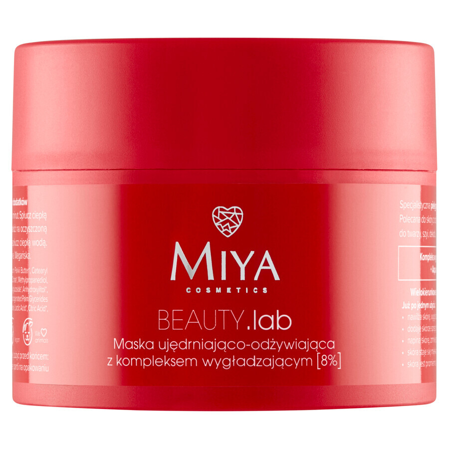 Miya BEAUTY.lab, mască de fermitate și revitalizare cu complex de netezire 8%, 50 ml