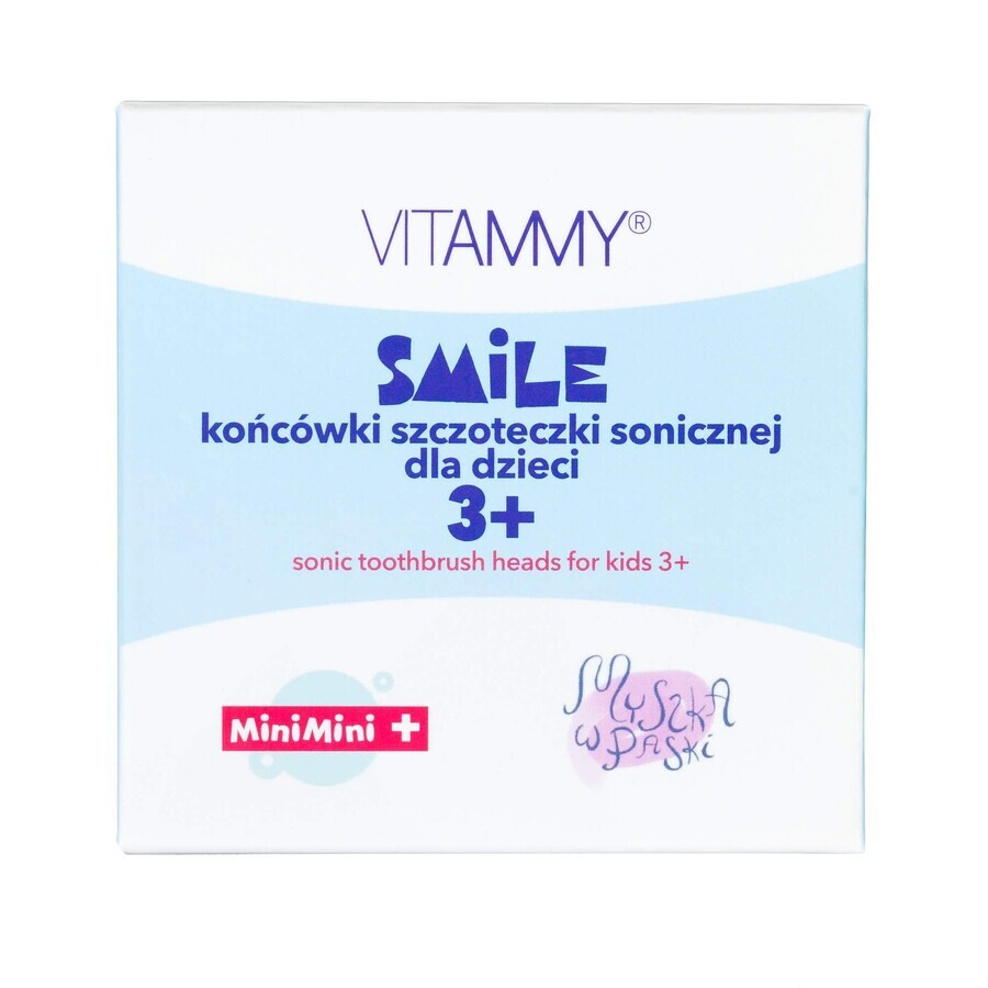 Vitammy Smile, sonic toothbrush tips for children, MiniMini+, from 3 years, 4 pieces