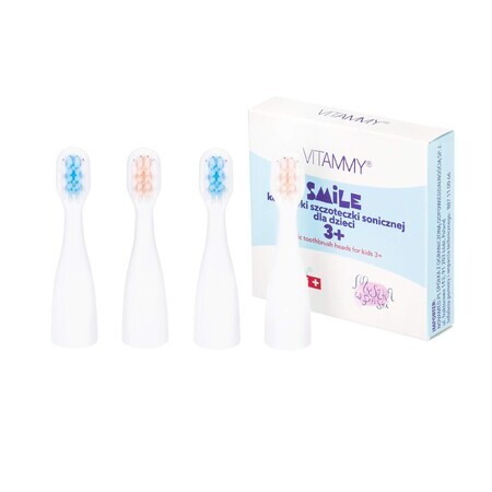 Vitammy Smile, sonic toothbrush tips for children, MiniMini+, from 3 years, 4 pieces