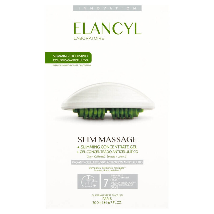 Elancyl Slim Massage, manual massager + concentrated slimming shower gel, 200 ml