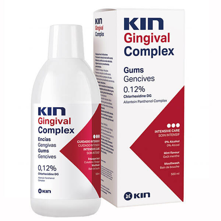 KIN gingival complex, mouthwash with chlorhexidine, 500 ml