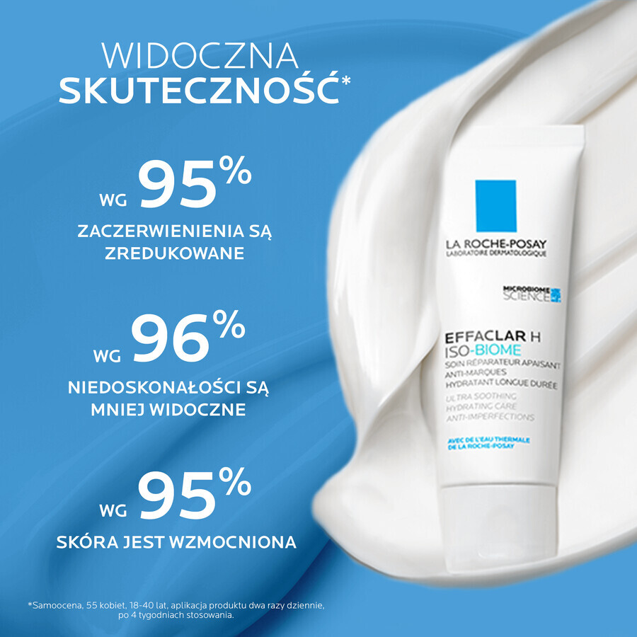 La Roche-Posay Effaclar H Iso - Biome, verzachtende moisturiser tegen onvolkomenheden, 40 ml