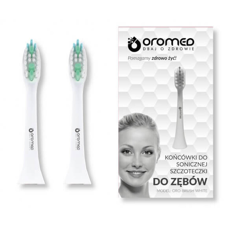 Oromed Oro-Brush, Witte sonische tandenborstel tips, 2 stuks