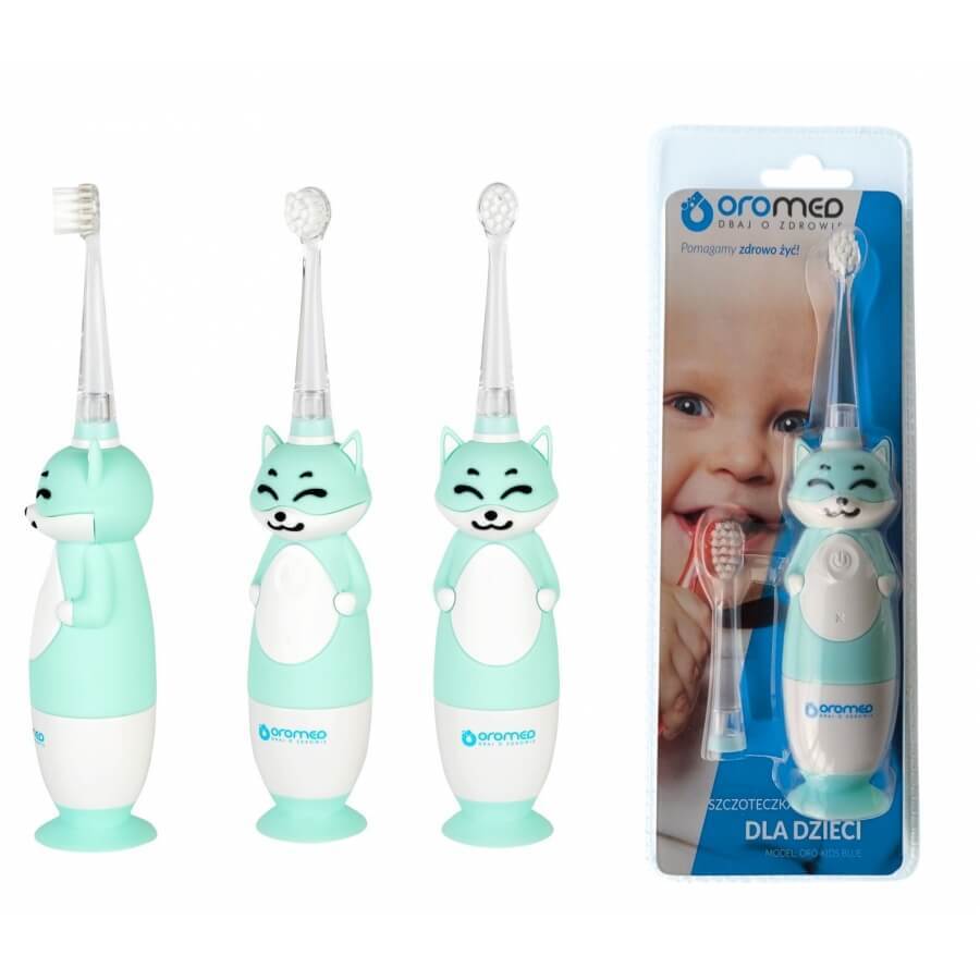 Oromed Oro-Kids, sonic toothbrush for children, blue, 0-3 years, 1 pc