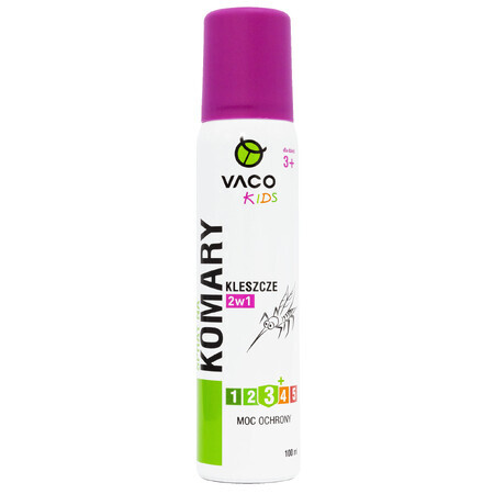 Vaco Kids Mosquito and Tick Spray 2 in 1 for Children 3+ IR3535 10% 100ml