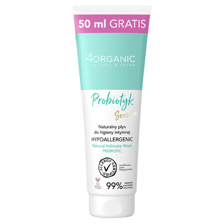 4Organic Probiotic, natuurlijke lotion voor intieme hygiëne, 200 ml + 50 ml gratis