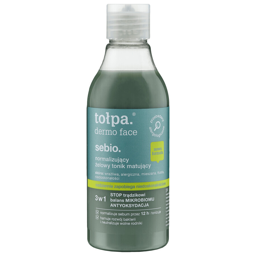 Tolpa Dermo Face Sebio, Normalisierendes mattierendes Gel-Tonikum, 200 ml