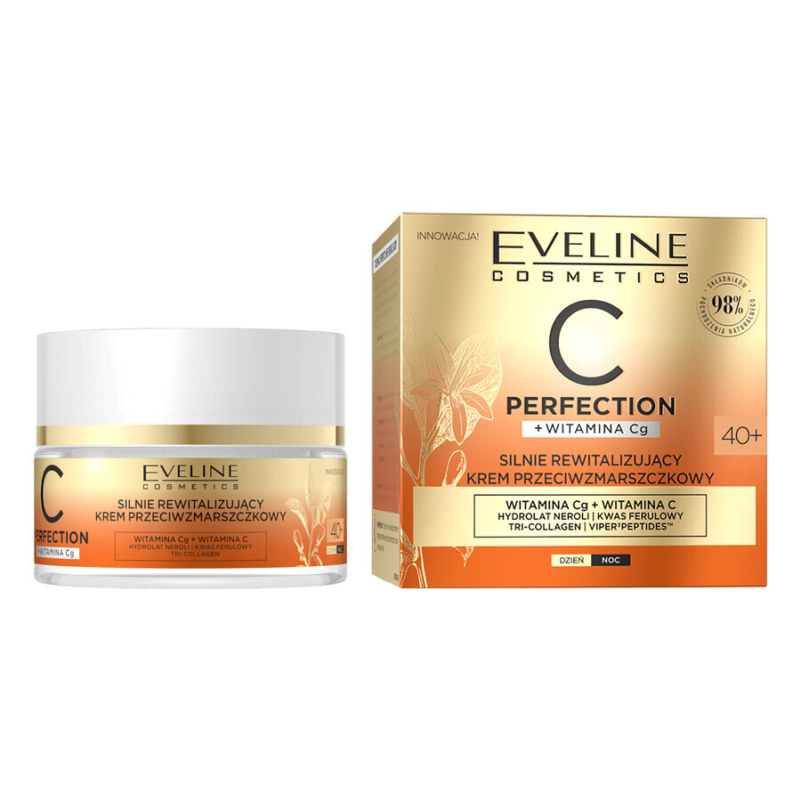 Eveline Cosmetics C-Perfection 40+, revitaliserende anti-rimpel gezichtscrème, dag en nacht, 50 ml