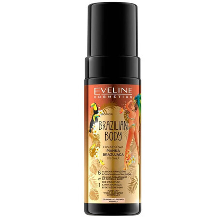 Eveline Cosmetics Brazilian Body, express tanning foam for the body, 150 ml