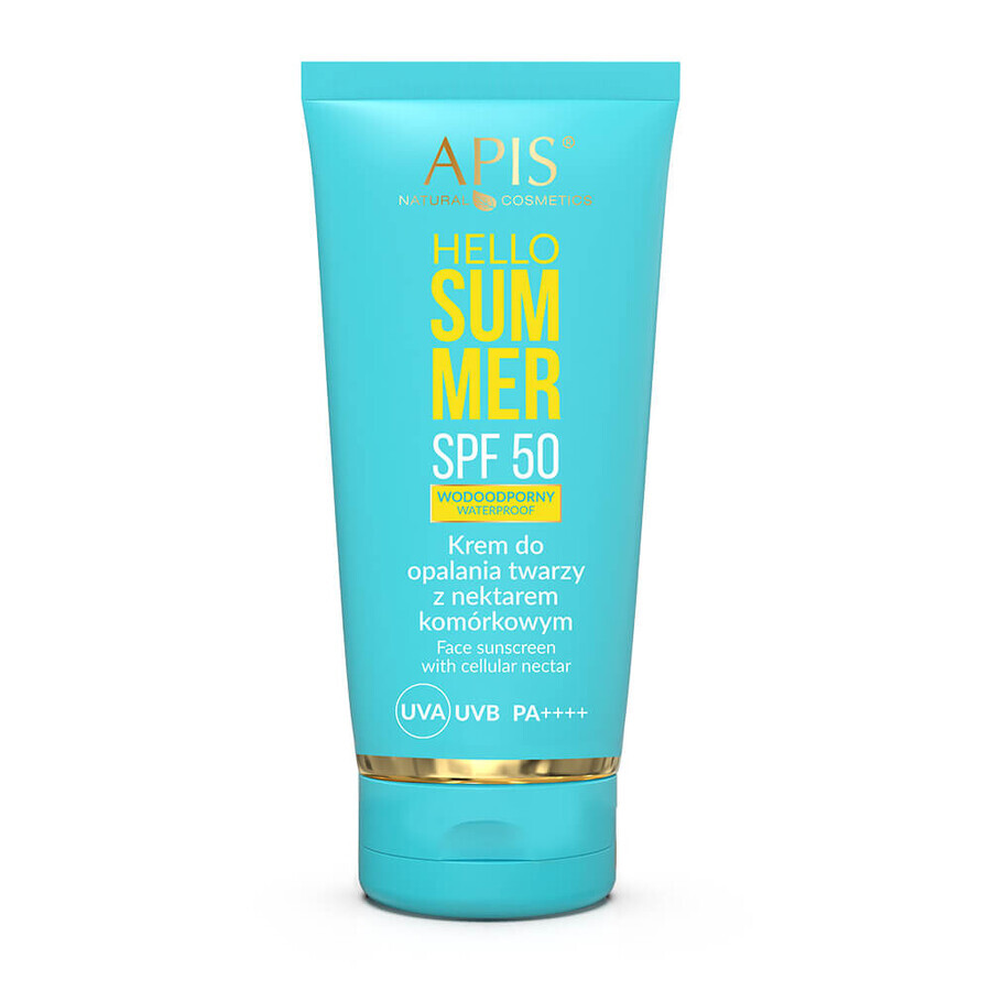 Apis Hello Summer, facial sunscreen with cellular nectar, SPF 50, 50 ml