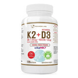 Progress Labs Vitamine K2 MK-7 200 µg + D3 4000 IU 100 µg, 120 plantaardige capsules