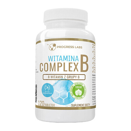 Progress Labs Vitamin B Complex 100% RWS, 120 tablets