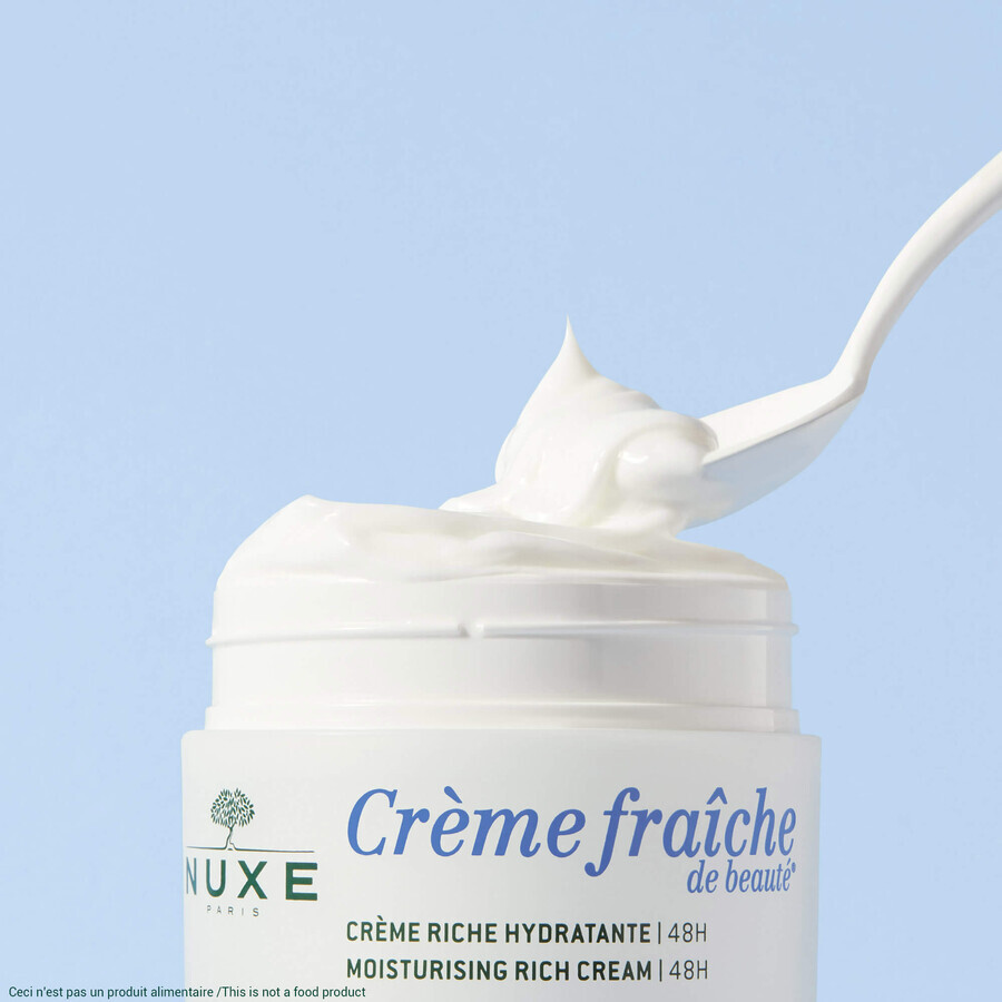 Nuxe Creme Fraiche de Beaute, crema idratante ricca 48h, pelle secca, 50 ml