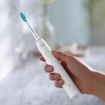 Philips Sonicare 3100 Series, brosse à dents sonique avec étui, HX3673/13, blanc, 1 pièce