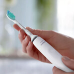 Philips Sonicare 3100 Series, brosse à dents sonique avec étui, HX3673/13, blanc, 1 pièce