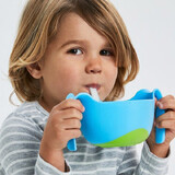 B.Box, bowl with straw for learning to eat independently, Ocean Breeze, from 12 months, 400 ml